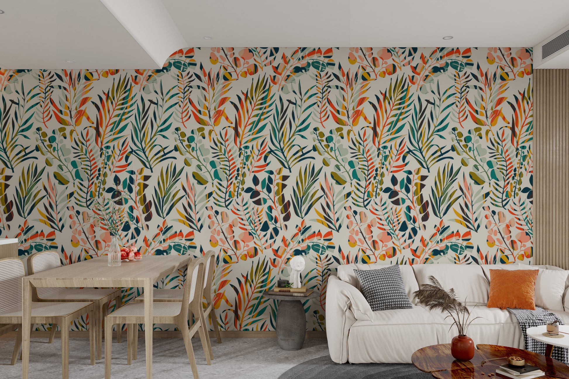 Botanical Fiesta Wallpaper Mural - Giffywalls
