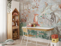 Eco-Friendly Woodland Theme Wallpaper
