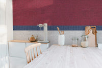 Artistic tied thread fabric wall design
