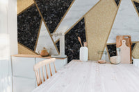 Bold geometric shapes mural for interiors
