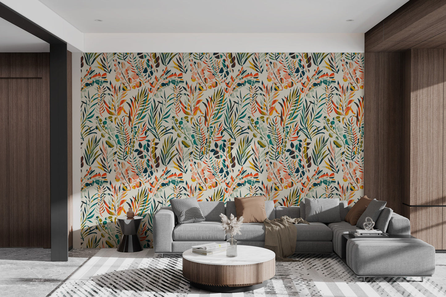 Botanical Fiesta Wallpaper Mural - Giffywalls