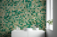 Faux Mosaic Wallpaper Mural - Giffywalls