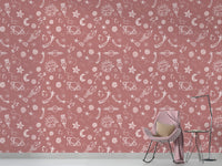 Space Voyage Rose Color Wallpaper for a cozy look