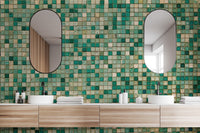 Reusable Faux Mosaic Tile Wallpaper for Spaces
