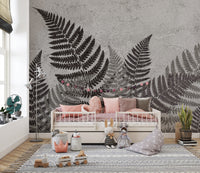 Tropical plants wallpaper mural
