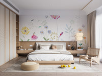 Bloom and Bird Wallpaper Mural - Giffywalls