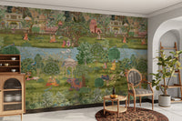 Blissful royal courtyard wallpaper

