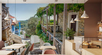 Rustic Pergola Hillside Retreat Wall Mural
