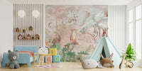 Fox and rabbit themed wall mural
