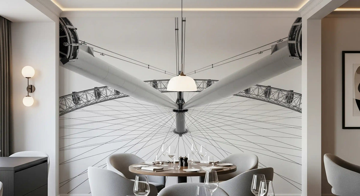 Architectural Steel Symmetry Wall Mural