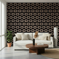 Subtle texture in the beautiful 60s Charm Wallpaper design.