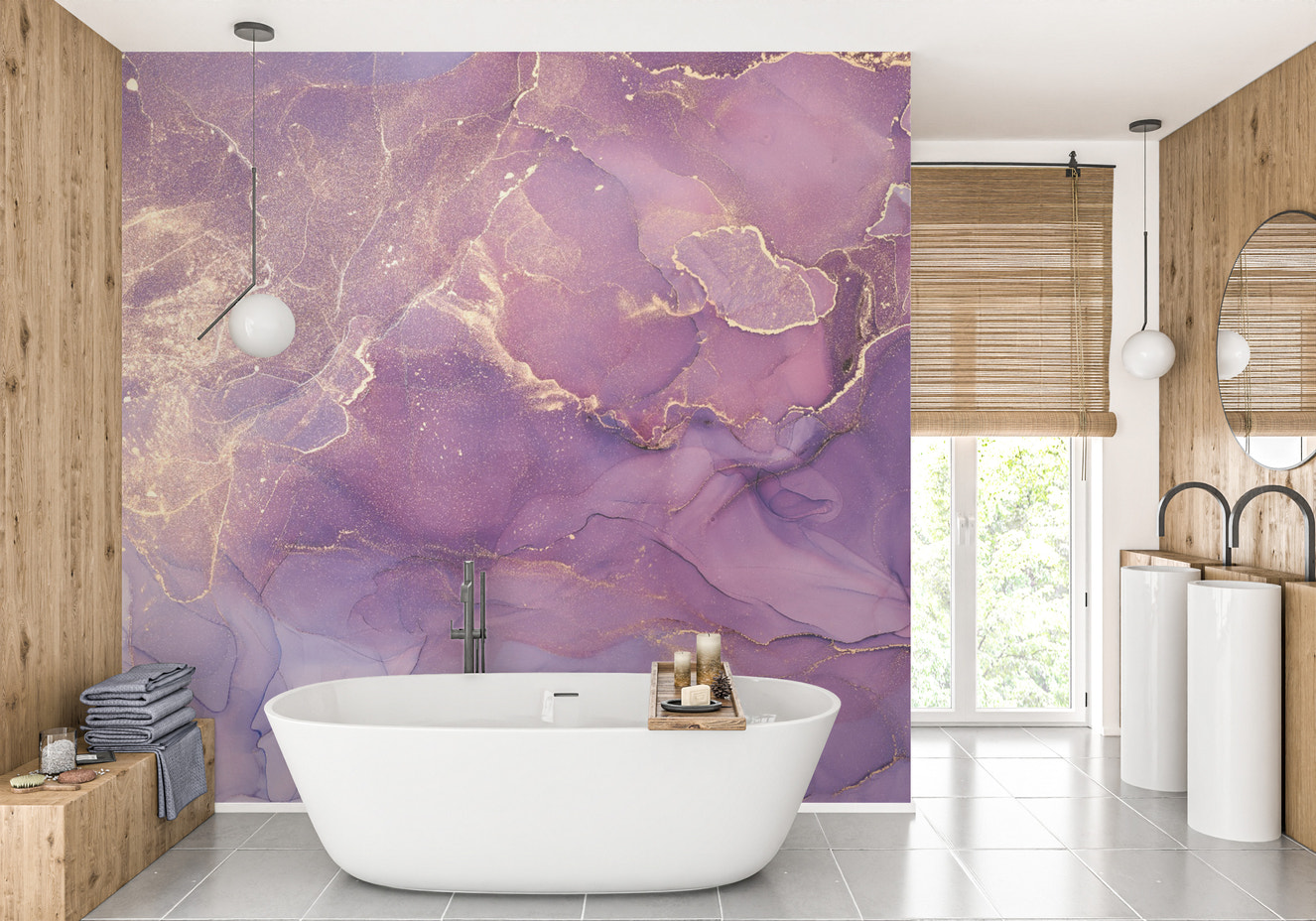 Abstract colorful marble art wallpaper mural
