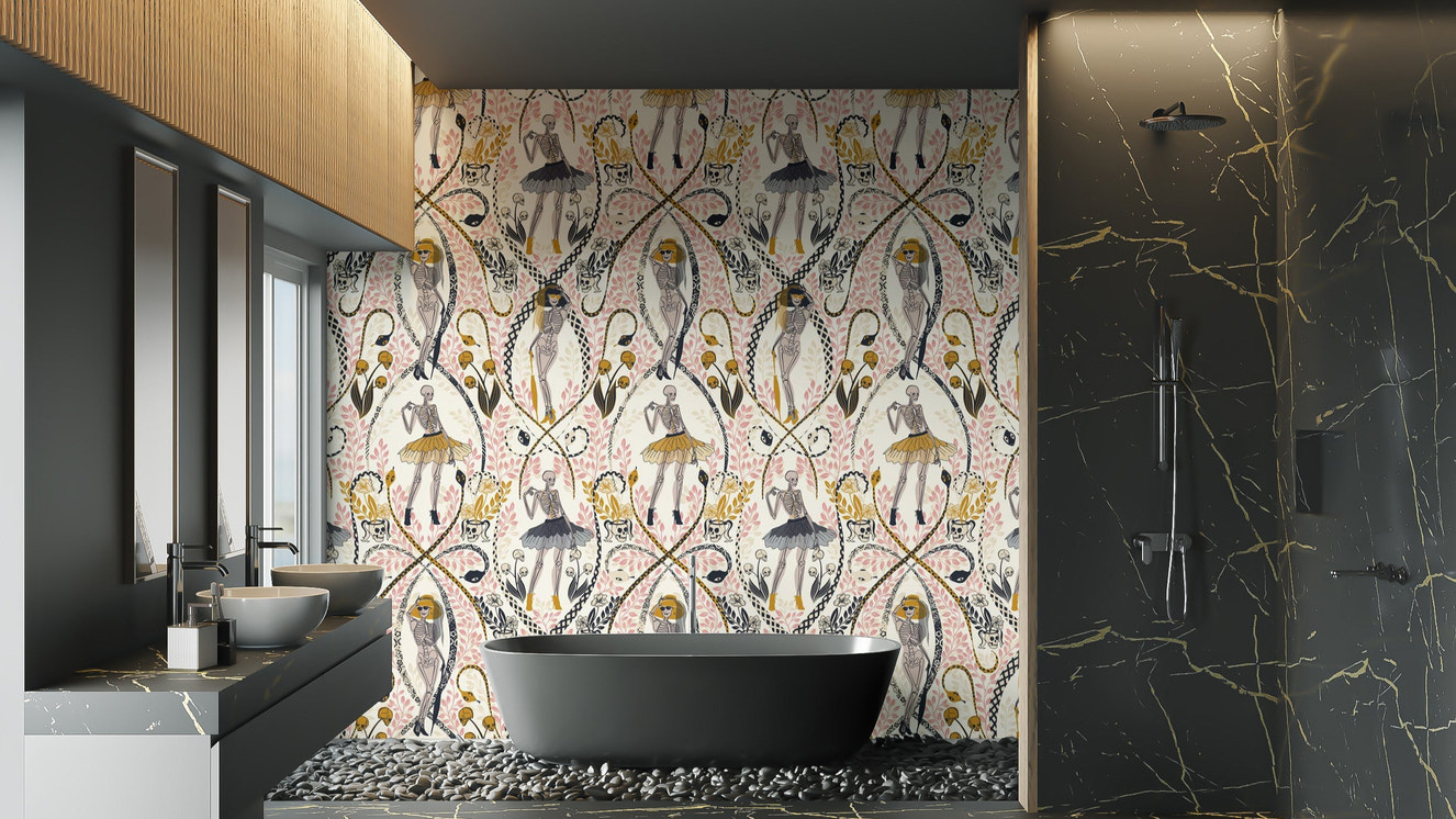 Rendezvous-themed Halloween wallpaper for interiors