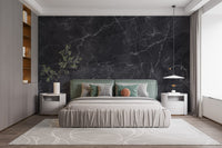 Gray veined marble wallpaper mural design
