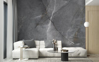 Chic Dark Marble Texture Wall Mural - Giffywalls