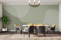Green Abstract Wallpaper Mural for contemporary spaces
