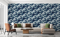 Elegant wave pattern wallpaper design