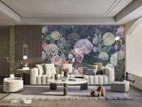 Luxurious floral wallpaper featuring Dutch roses