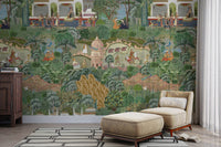 Indian wedding procession with horses

