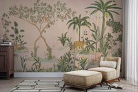 Safari jungle wallpaper with wild animals

