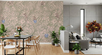 Playful Monkeys in Porcelain Vases Wall Mural