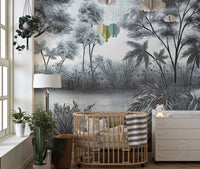 Gloomy Trees Textured Wallpaper Murals - Giffywalls