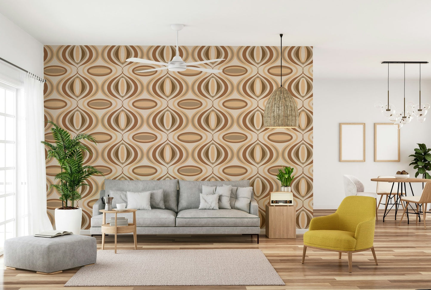 Detailed view of the soft, flowing lines

