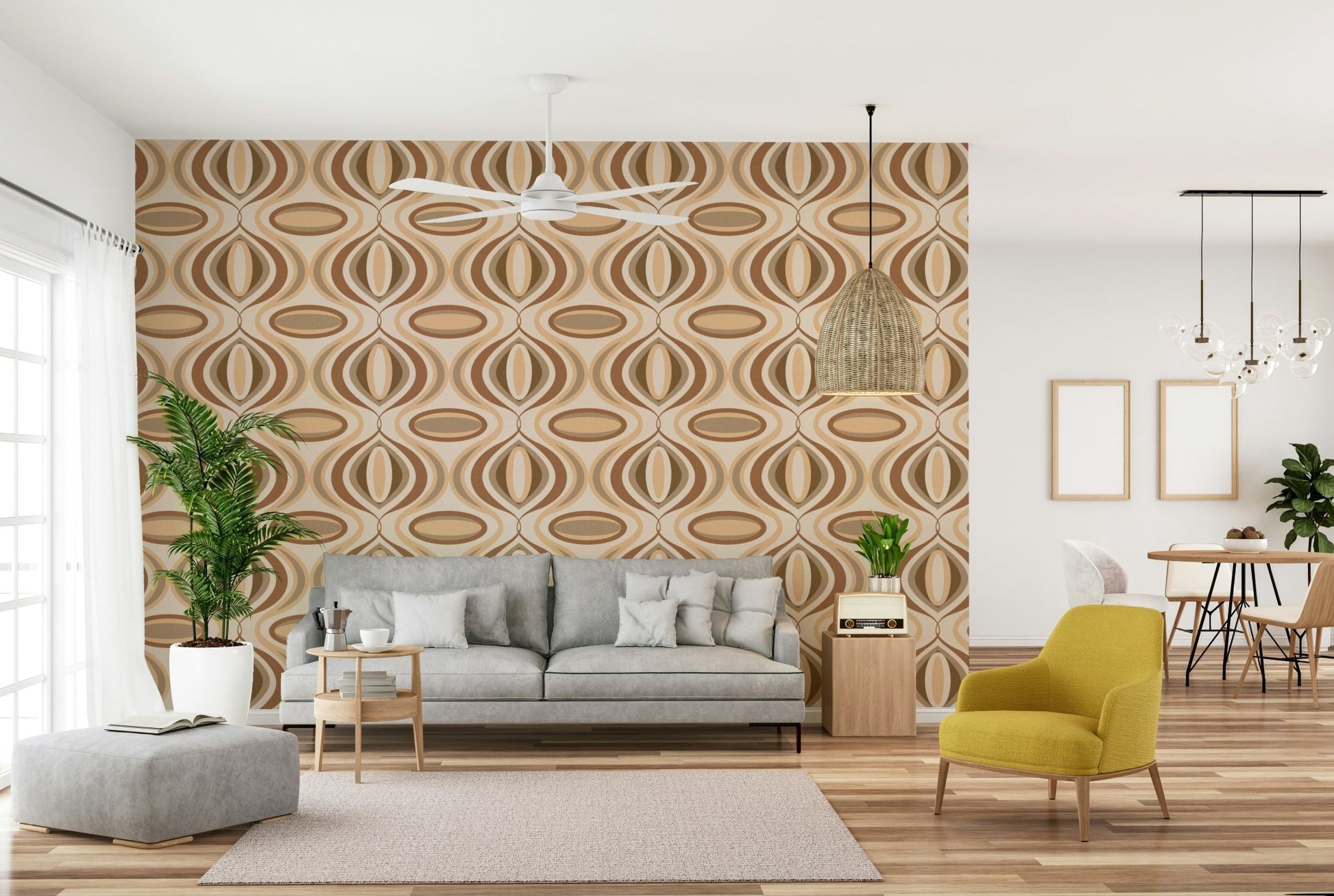 Detailed view of the soft, flowing lines

