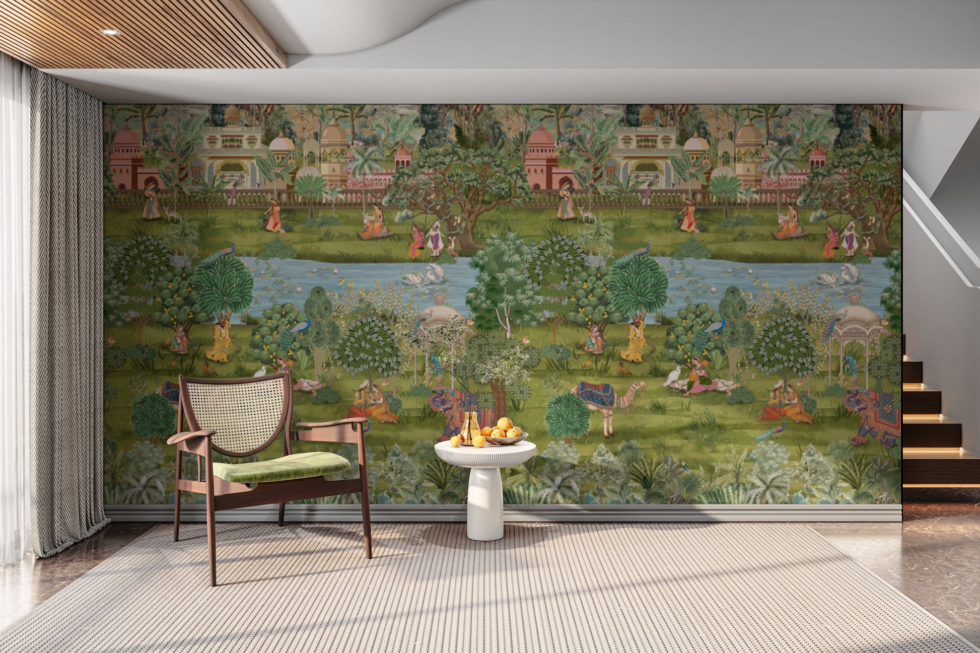 Courtyard bliss mural with royal touch

