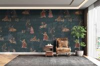 Jungle animals in Mughal art style

