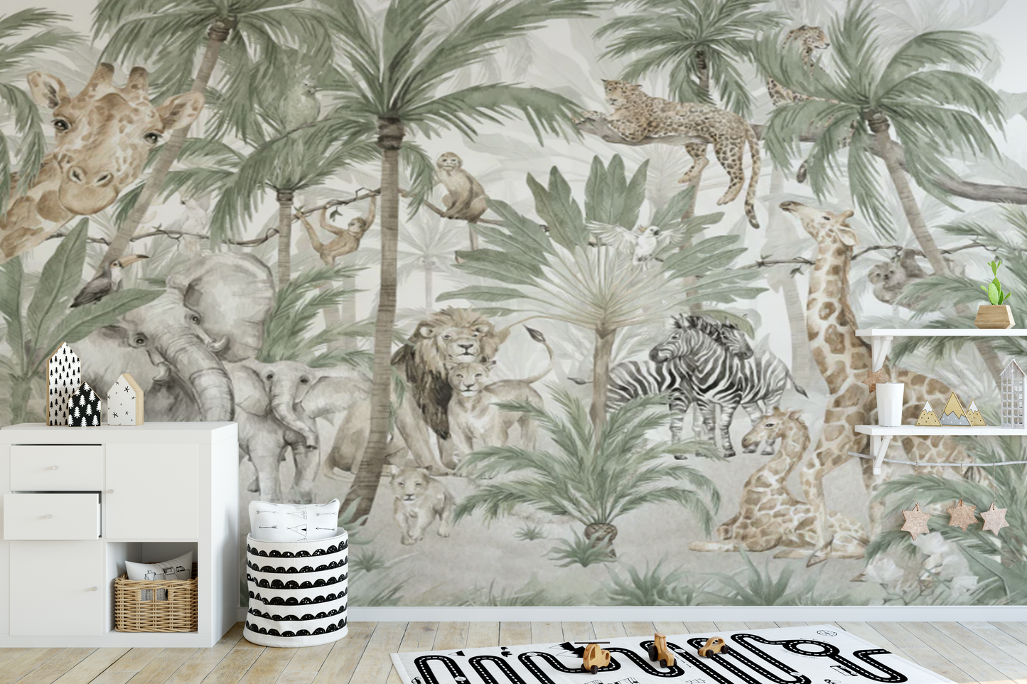 Jungle Safari Kids Wall Mural