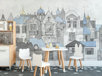 Sketchbook Structures Wallpaper Mural