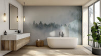 Dense forest mist wall decor
