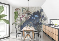 Bold floral accent for dining spaces