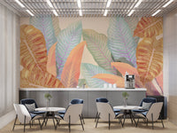 Vintage Tropical Leaves Wallpaper Murals - Giffywalls