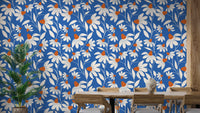Bright Coneflower Wallpaper for Modern Spaces
