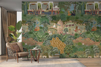 Royal wedding scene with elephants

