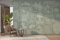 Tribal nature theme with sage tones

