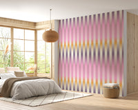 Stylish lilac wallpaper mural with blurred stripes
