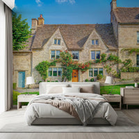 English Countryside Rose Garden Wall Mural