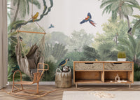 Canopy Jungle Natural Tropical Wallpaper Mural - Giffywalls