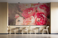 Pink floral wallpaper for modern aesthetics
