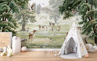 Forest fun wallpaper murals for kids room - Giffywalls