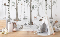 White Forest Wallpaper for Walls - Giffywalls