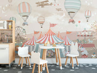 Pink Circus Kids Room Wallpaper Murals - Giffywalls