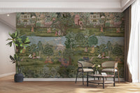 Heritage bloom mural for wall decor

