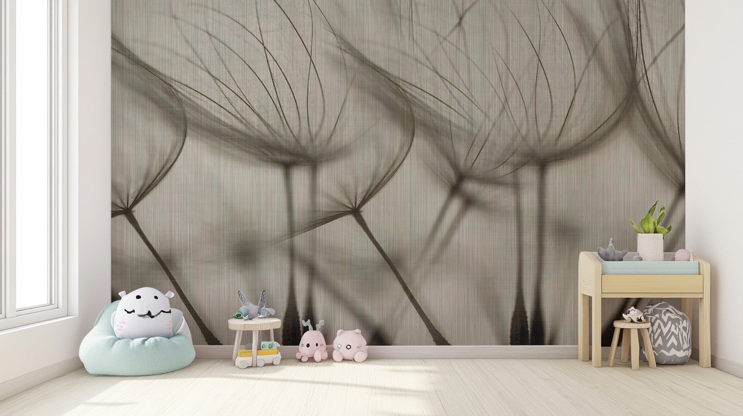 Minimalist botanical pattern wallpaper
