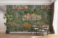 Cultural mural of royal wedding tales

