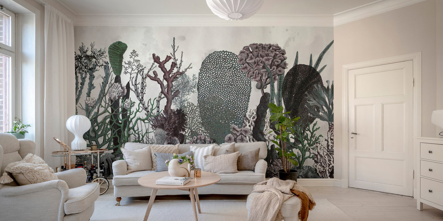 Lush Flower and Plant Wallpaper
