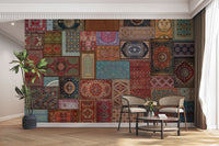 Traditional Persian carpets collage

